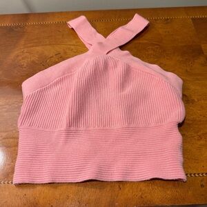 Abercrombie & Fitch Pink Ribbed Cross-Back Tank